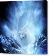 Jon Snow And Ghost - Game Of Thrones Canvas Print