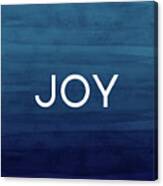 Joy Blue- Art By Linda Woods Canvas Print