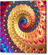 Joyful Fractal Spiral Full Of Energy Canvas Print