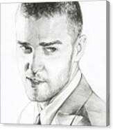 Justin Timberlake Drawing Canvas Print