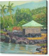 Kahaluu Beach Hut Canvas Print