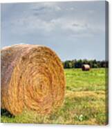 Kansas Hay Bale Canvas Print