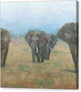 Kenyan Elephants Canvas Print