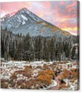 Kessler Peak Fall Sunset Canvas Print