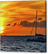 Key West Double Sun Sunset Canvas Print