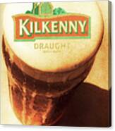 Kilkenny Draught Irish Beer Rusty Tin Sign Canvas Print