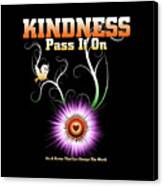 Kindness - Pass It On Starburst Heart Canvas Print