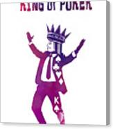 King Of Poker Purple Canvas Print