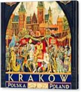 Krakow Poland - Vintage Travel Poster Canvas Print