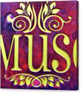 La Muse, Sign Canvas Print