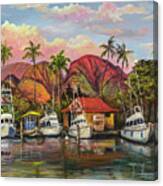Lahaina Harbor Sunset Canvas Print