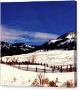 Lamar Ranger Station In Winter - Yellowstone Canvas Print