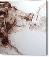 Landscape Study In Snowdonia. Canvas Print