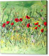 Landscape With Poppies Canvas Print