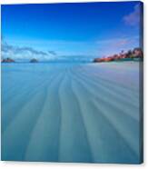 Lanikai Beach Ripples In The Sand Wide Canvas Print