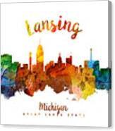 Lansing Michigan Skyline 26 Canvas Print