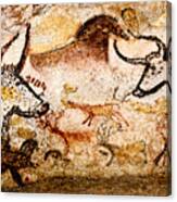 Lascaux Hall Of The Bulls - Deer And Aurochs Canvas Print