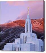 Last Light At Draper Temple Canvas Print