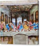 Last Supper. Leonardo Da Vinci. Sketch Canvas Print
