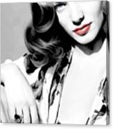 Lauren Bacall Large Size Portrait 2 Canvas Print