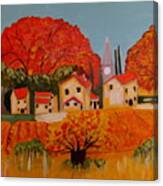 L'automne En Beaucaire Provence Canvas Print