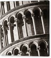 Leaning Tower Pisa Closeup Canvas Print
