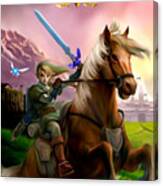 Legend Of Zelda- Link And Epona Canvas Print