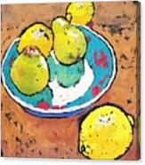 Lemons And Pears Canvas Print