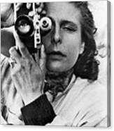 Leni Riefenstahl With A Leica Unknown Photographer Or Date Canvas Print
