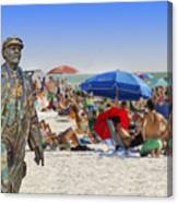 Lenin Goes To The Beach Canvas Print