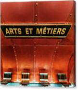 Les Arts Et Metiers, Metro Station, Paris, France. Canvas Print