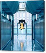 Liberty Bell Hanging In A Corridor Canvas Print
