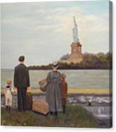 Liberty View From Ellis Island Canvas Print
