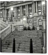 Library Of Congress In Black And White Canvas Print