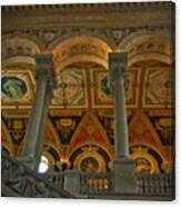 Library Of Congress Staircase Canvas Print
