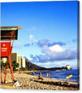 Lifeguard Station Waikiki Beach Canvas Print