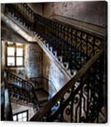Light On The Stairs - Urban Exploration Canvas Print