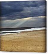 Light Through The Ocean Storm Canvas Print