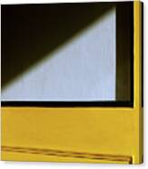 Light Triangle On Yellow Door Canvas Print