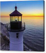 Lighthouse Crisp Point Sunset -0110 Canvas Print