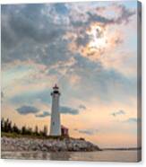 An Awe Inspiring Moment At Crisp Point Lighthouse 6970 Canvas Print