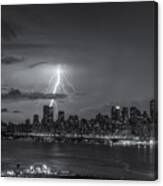 Lightning Over New York City Vi Canvas Print