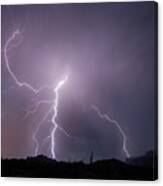 Lightning Storm Peralta Rd Gold Canyon Az Canvas Print