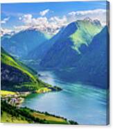 Lights And Shadows Of Sognefjord Canvas Print