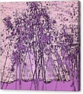 Lilac Bamboo Garden Canvas Print