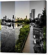 Lincoln Park Time Slice Chicago Skyline Canvas Print