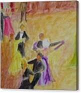 Line Of Dance Canvas Print