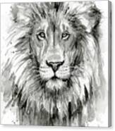 Lion Watercolor Canvas Print