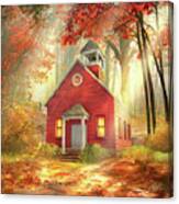 Little Red Schoolhouse Canvas Print