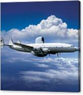 Willie Victor, Lockheed Ec-121k Warning Star In Flight Canvas Print